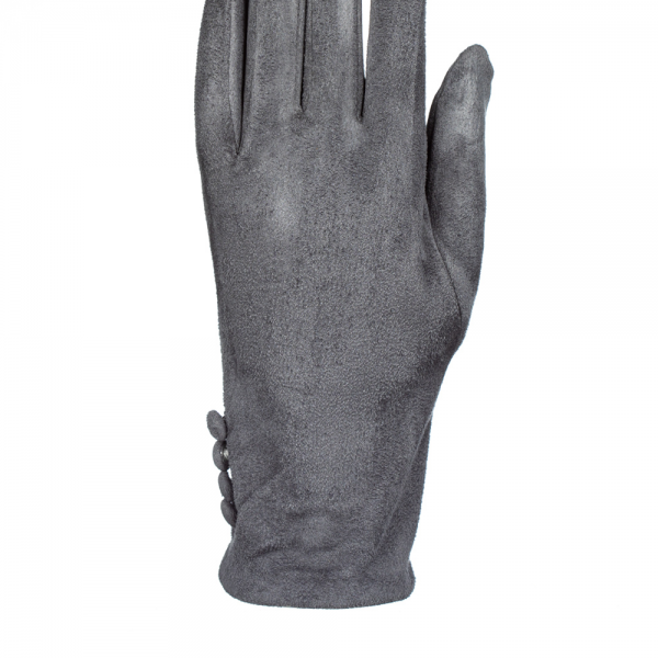 Дамски ръкавици Nika сив цвят, 2 - Kalapod.bg